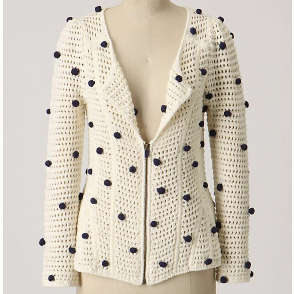 Moth by anthropologie Pompom Cardigan